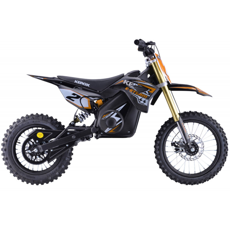 Pit Bike électrique 1300W enfant KEROX E-STORM ORANGE