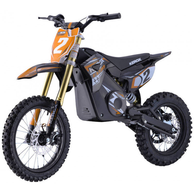 Pit Bike électrique 1300W enfant KEROX E-STORM ORANGE