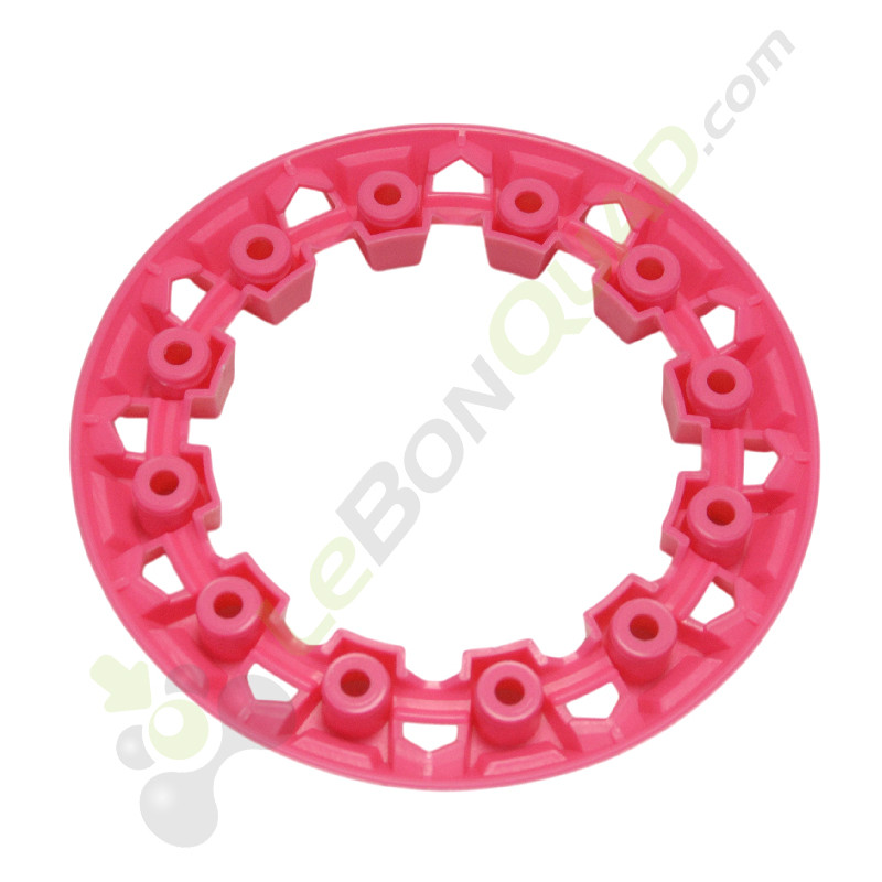 Enjoliveur de roue rose pour pocket quad