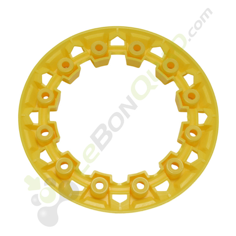 Enjoliveur de roue jaune pour pocket quad