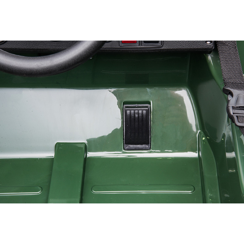 4x4 électrique enfant 12V 1 place vert armé véhicule militaire