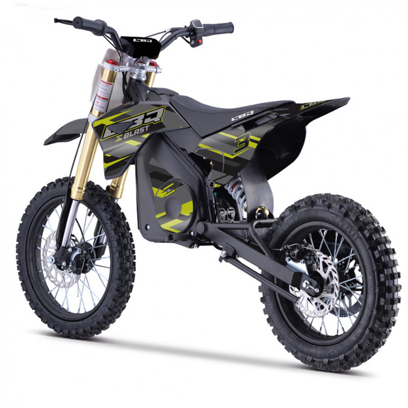 Dirt Bike électrique 1800W enfant LBQ E-BLAST JAUNE