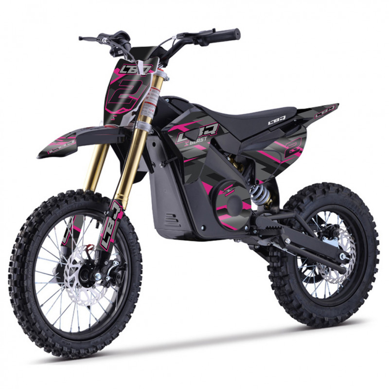 Dirt Bike électrique 1800W enfant LBQ E-BLAST ROSE