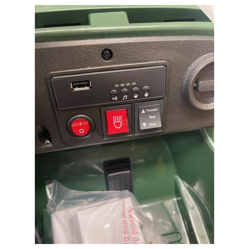 Voiture électrique 12V 1 place pour enfant style militaire couleur sable