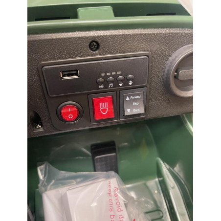 Voiture électrique 12V 1 place pour enfant style militaire couleur sable