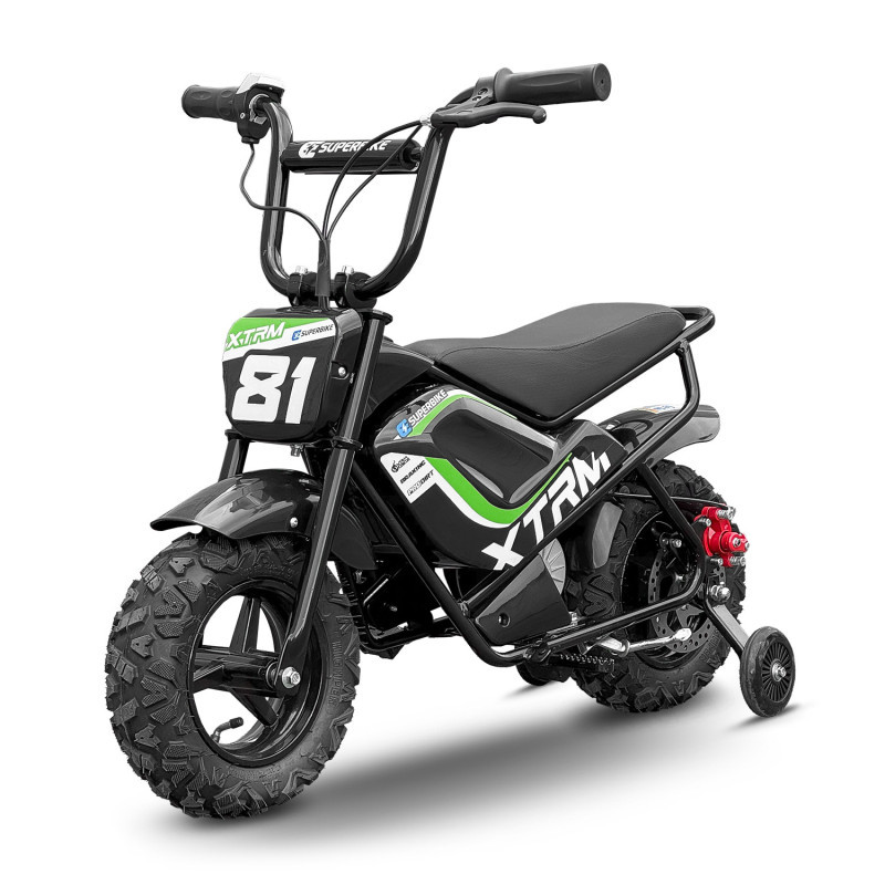 Moto électrique enfant 250w VERT E.SUPERBIKE