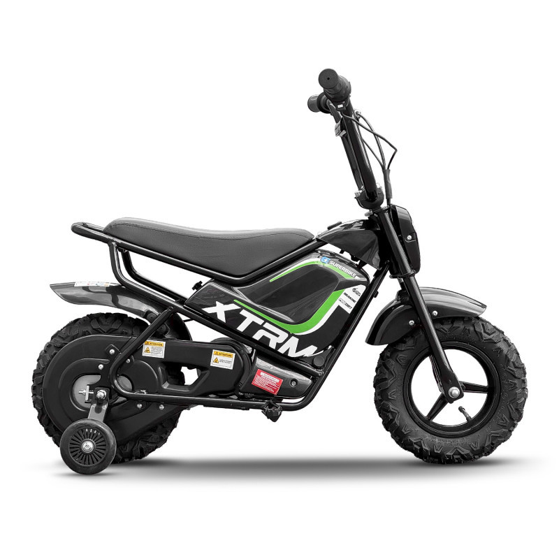 Moto électrique enfant 250w VERT E.SUPERBIKE