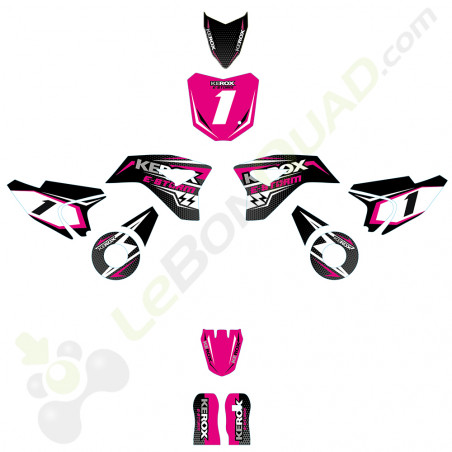Kit décoration de moto electrique pour enfant KEROX E-STORM rose Kit décoration de moto electrique pour enfant KEROX E-STORM rose