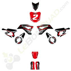 Kit décoration KEROX E-STORM rouge pour moto enfant