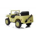 Petit 4x4 militaire enfant 12V 1 place teinte sable électrique