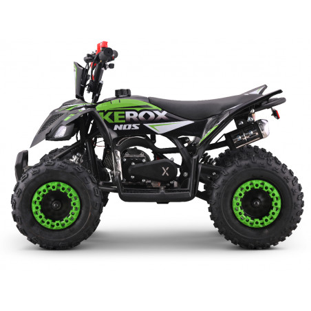 Pocket quad thermique 50cc vert pour enfants à partir de 3 ans. Marque Kerox, modèle NOS
