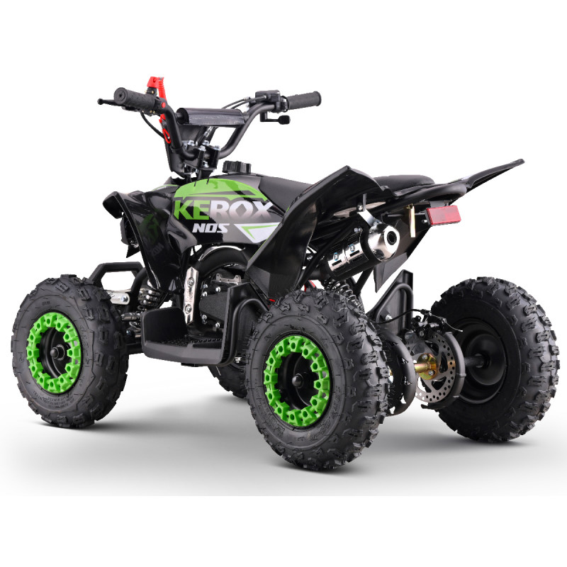 Pocket quad 50cc 2 temps KEROX NOS, proposé en vert. Parfait pour les enfants à partir de 3 ans