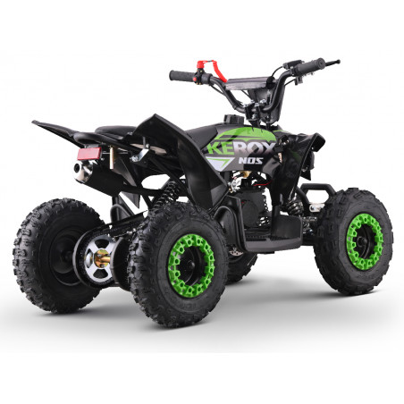 Quad pocket 50cc vert de chez KEROX, modèle NOS. Destiné aux enfants de 3-5 ans selon maturité et gabarit