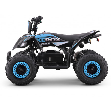 Pocket quad 1000W pour enfants dès 3 ans. Marque, Kerox, modèle E-NOS, couleur bleue