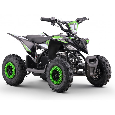 Pocket quad électrique 1000W KEROX E-NOS vert pour enfant avec suspension avant et arrière