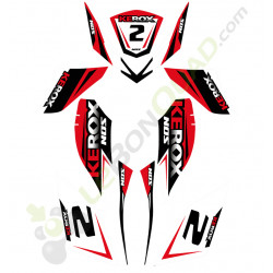 Kit déco rouge de pocket quad KEROX NOS 50cc et pocket électrique KEROX E-NOS