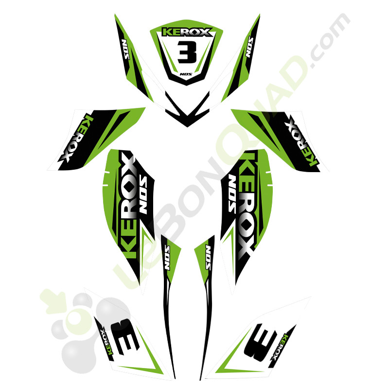 Kit déco vert pour pocket quad 50cc NOS et pour quad électrique 1000W E-NOS