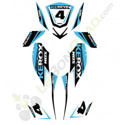 Kit déco bleu pour pocket quad 50cc NOS et quad pocket électrique E-NOS KEROX
