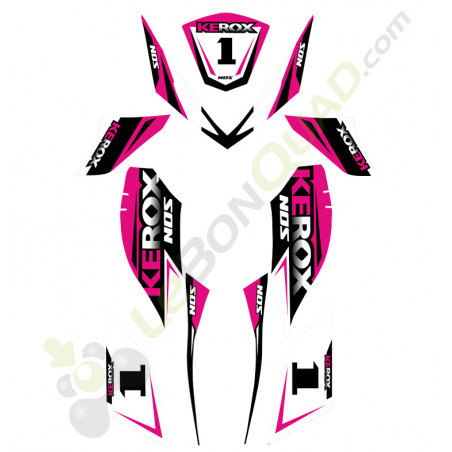 Kit déco NOS KEROX ROSE pour pocket quad KEROX 50cc NOS et 1000W E-NOS