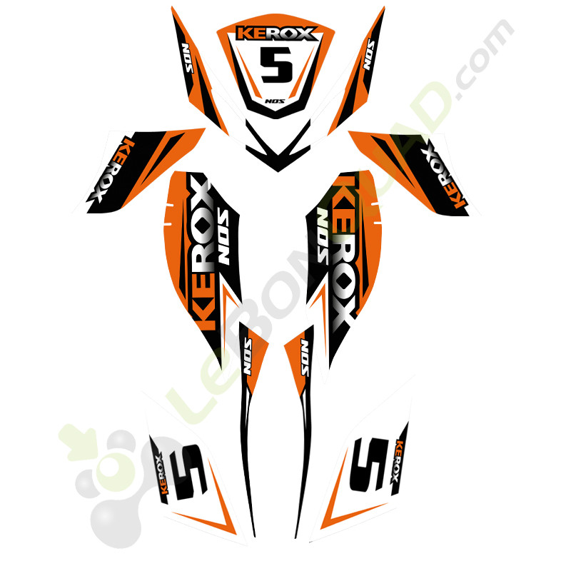 Kit déco ORANGE pour pocket quad électrique 1000W et quad pocket 50cc KEROX
