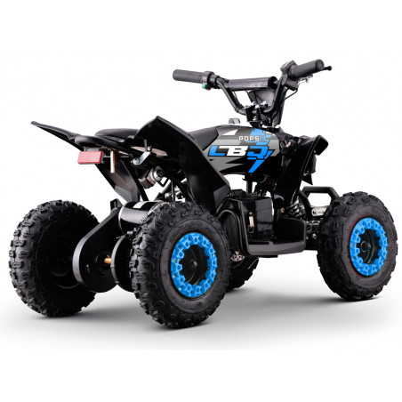 Pocket quad électrique enfant 1000W bleu LBQ E-POPS châssis tubulaire robuste