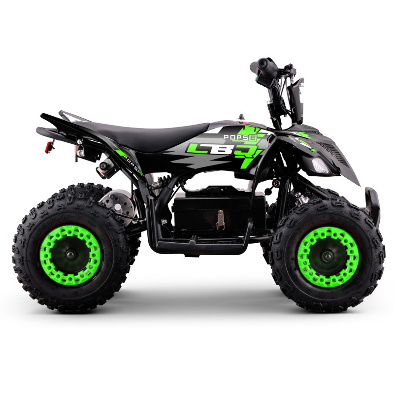 Quad enfant vert 1000W poignée gaz adaptée petites mains marche arrière facile
