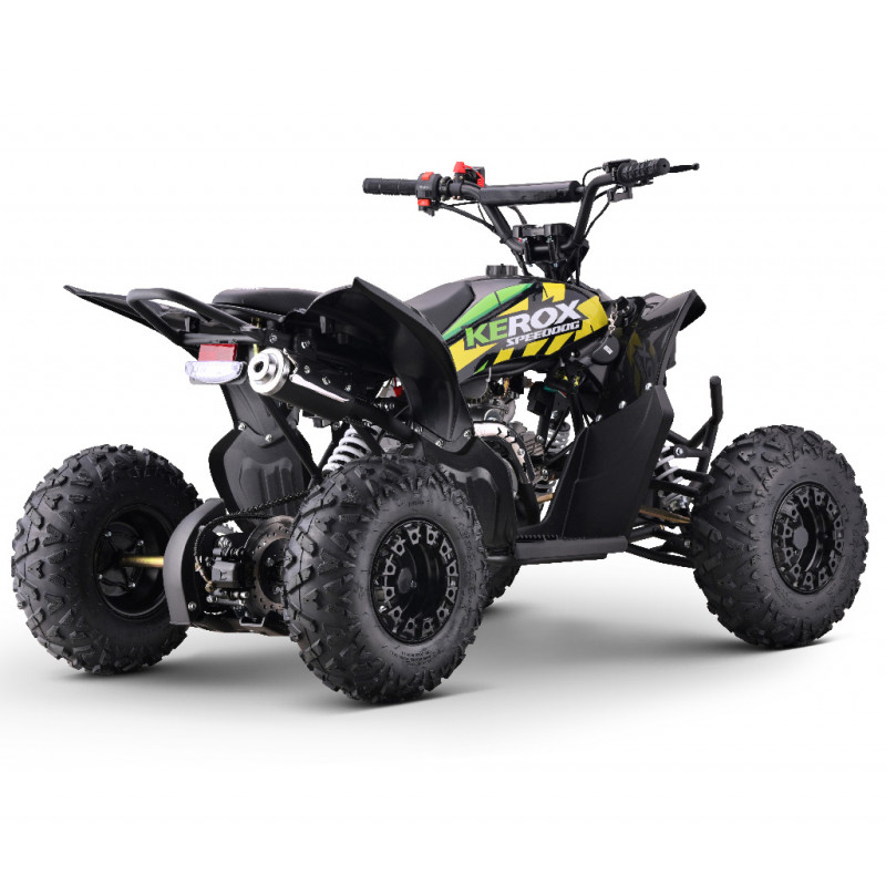 Quad 125cc pour enfants dès 8 ans KEROX SPEEDDOG vert-jaune