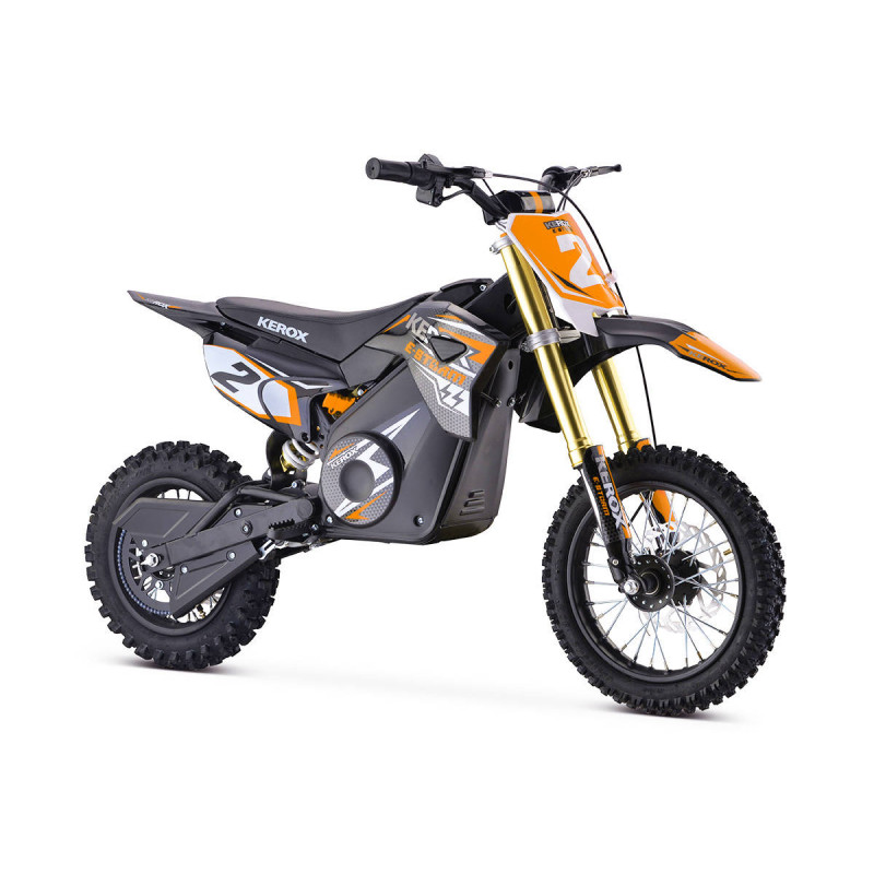 Pit Bike électrique 1000W enfant KEROX E-STORM ORANGE