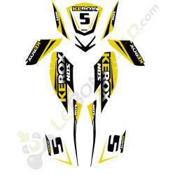 Kit décoration jaune pour pocket quad 50cc et quad pocket électrique NOS KEROX