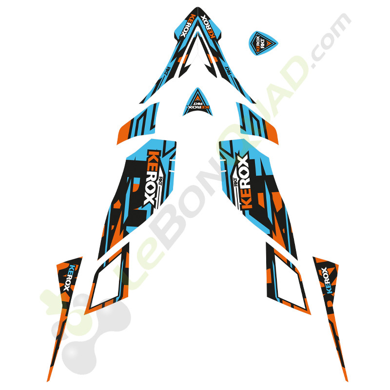 Kit déco bleu et orange pour quad enfant RKT KEROX et E-RKT KEROX
