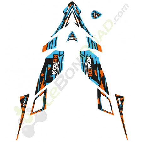 Kit déco bleu et orange pour quad enfant RKT KEROX et E-RKT KEROX