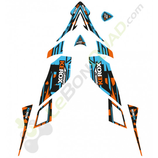 Kit décoration bleu et orange de quads KEROX RKT / E-RKT pour enfants