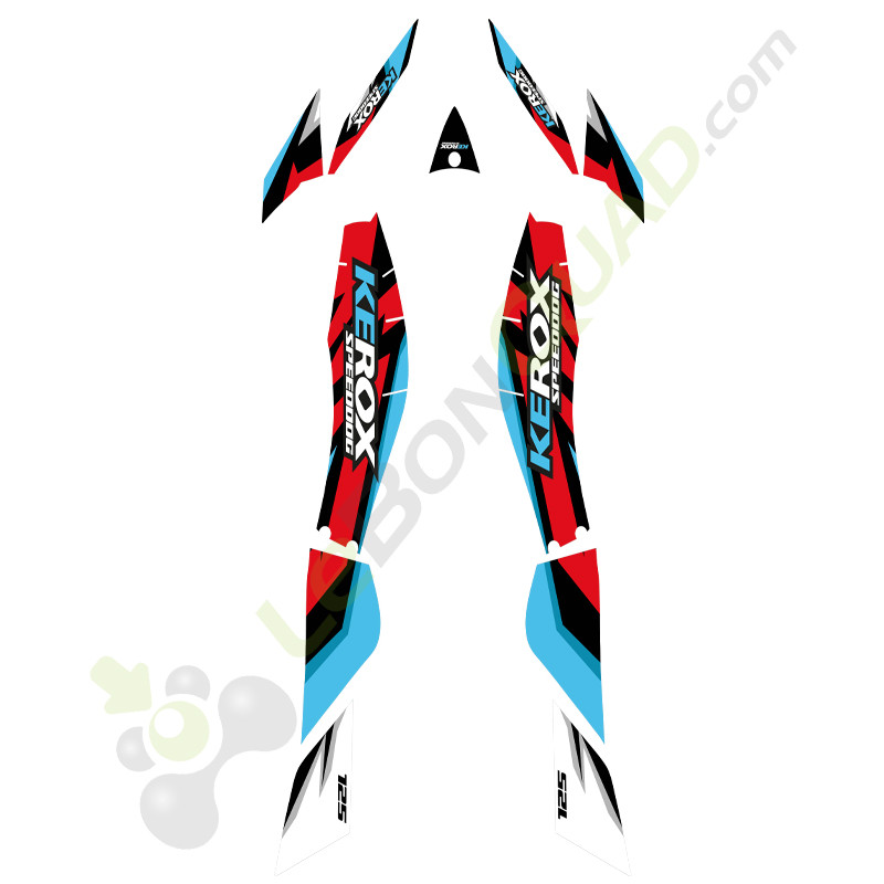 Kit décoration ROUGE-BLEU pour quad enfant 125cc SPEEDDOG