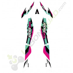 Kit décoration ROSE-VERT TURQUOISE pour quad enfant 125cc SPEEDDOG