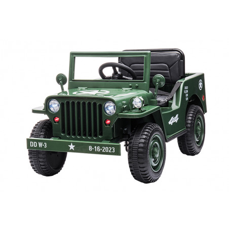 Voiture militaire enfant 12V 1 place électrique
