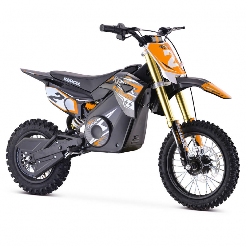 Pit Bike électrique 1000W enfant KEROX E-STORM ORANGE