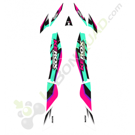 Kit décoration Kerox SPEEDDOG ROSE-VERT TURQUOISE