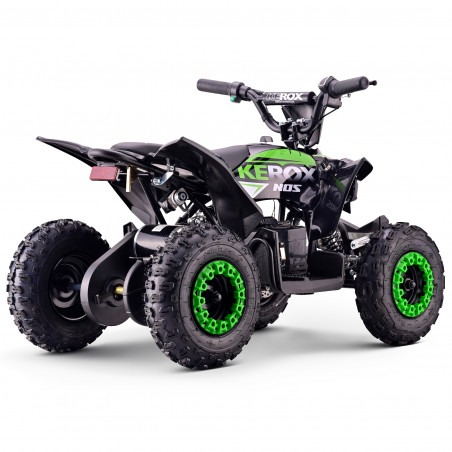 Pocket quad électrique 1000W KEROX E-NOS vert pour enfant avec suspension avant et arrière