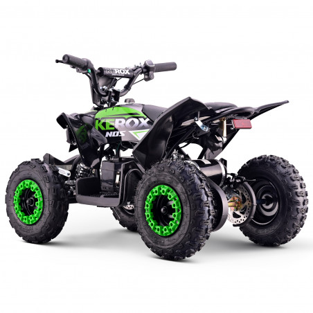 Pocket quad électrique 1000W KEROX E-NOS vert pour enfant avec suspension avant et arrière