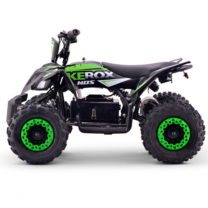Pocket quad électrique 1000W KEROX E-NOS vert pour enfant avec suspension avant et arrière