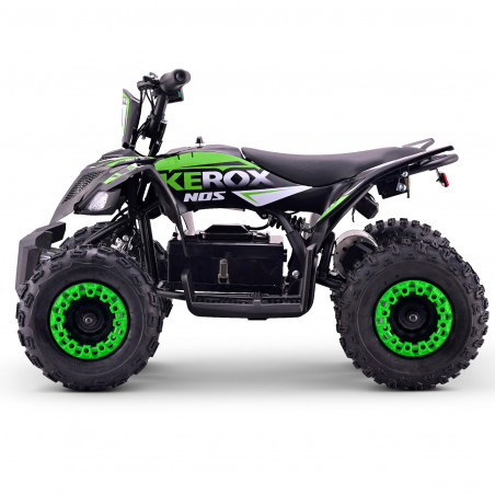 Pocket quad électrique 1000W KEROX E-NOS vert pour enfant avec suspension avant et arrière