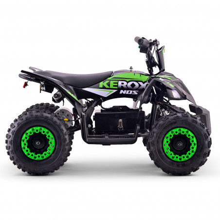 Pocket quad électrique 1000W KEROX E-NOS vert pour enfant avec suspension avant et arrière