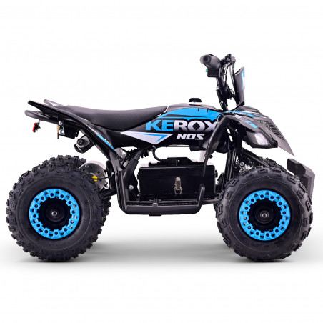 Pocket quad électrique bleu KEROX E-NOS pour enfants à partir de 3 ans