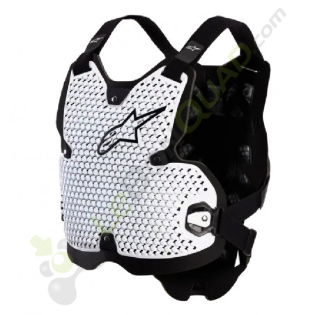 Plastron ALPINSTARS BIONIC ACTION V2 BLANC-NOIR taille M/L