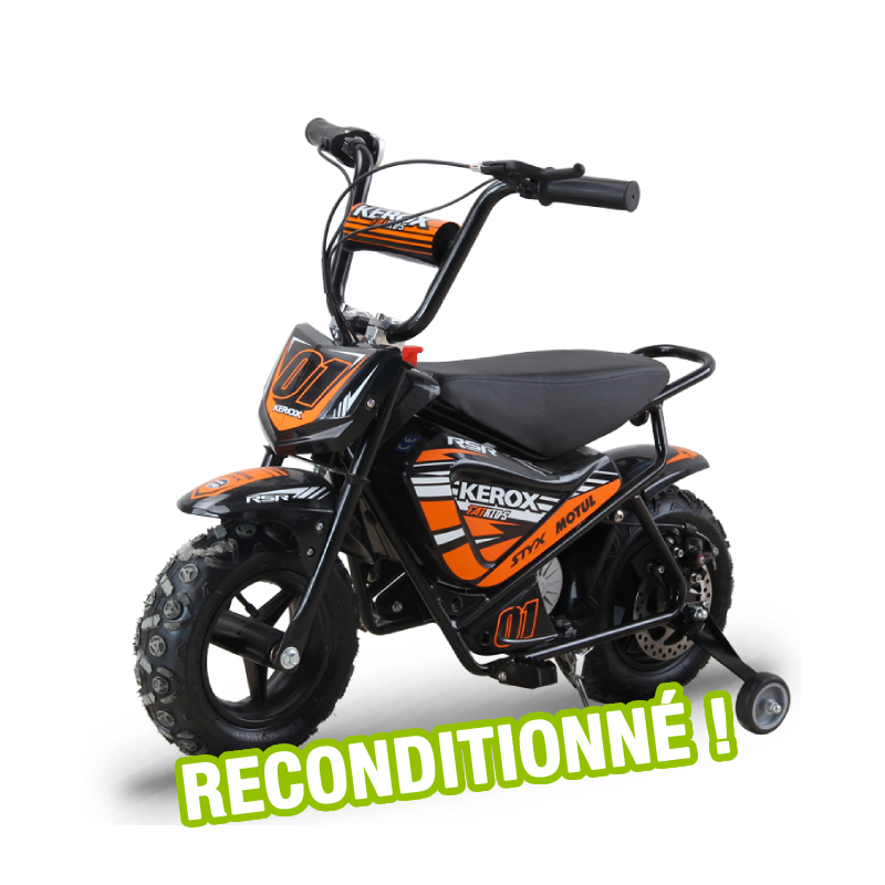 Moto enfant électrique KEROX 250W E-Fat kids reconditionnée - ORANGE