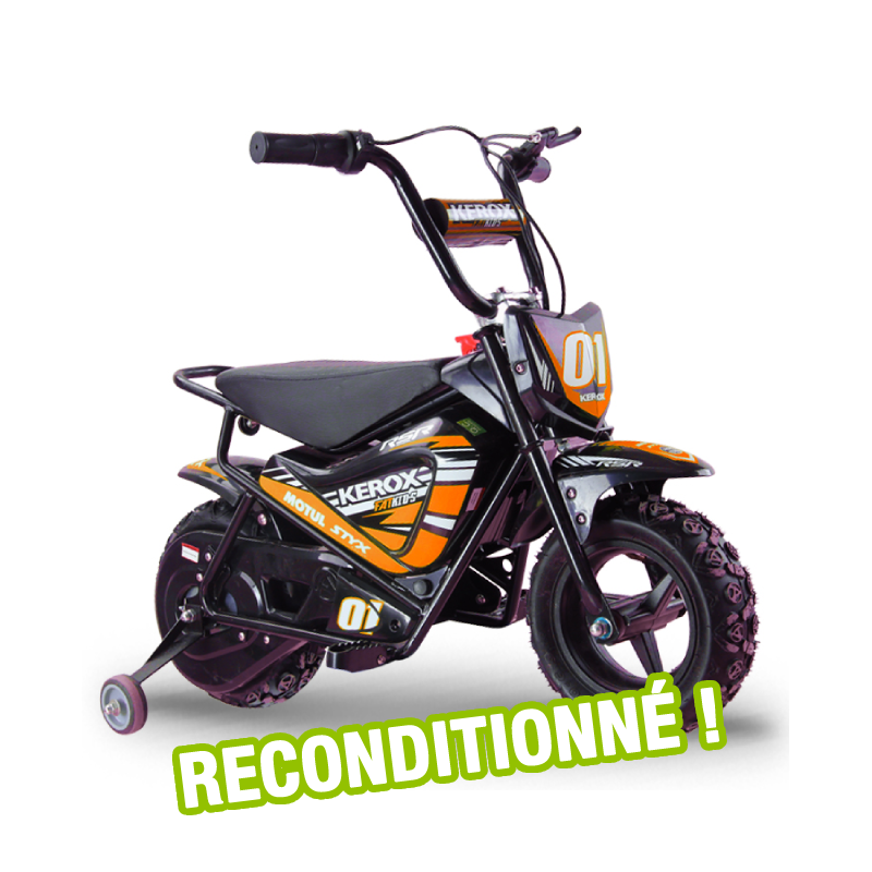 Moto enfant électrique KEROX 250W E-Fat kids reconditionnée - ORANGE