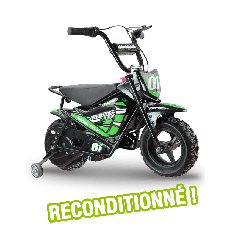 Pocket Bike électrique 250W enfant KEROX E-Fat kids VERT Reconditionnée