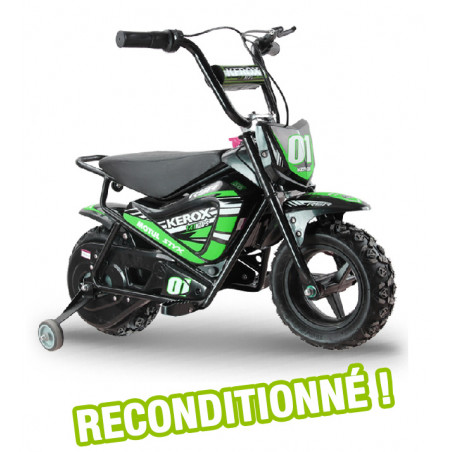 Pocket Bike électrique 250W enfant KEROX E-Fat kids VERT Reconditionnée
