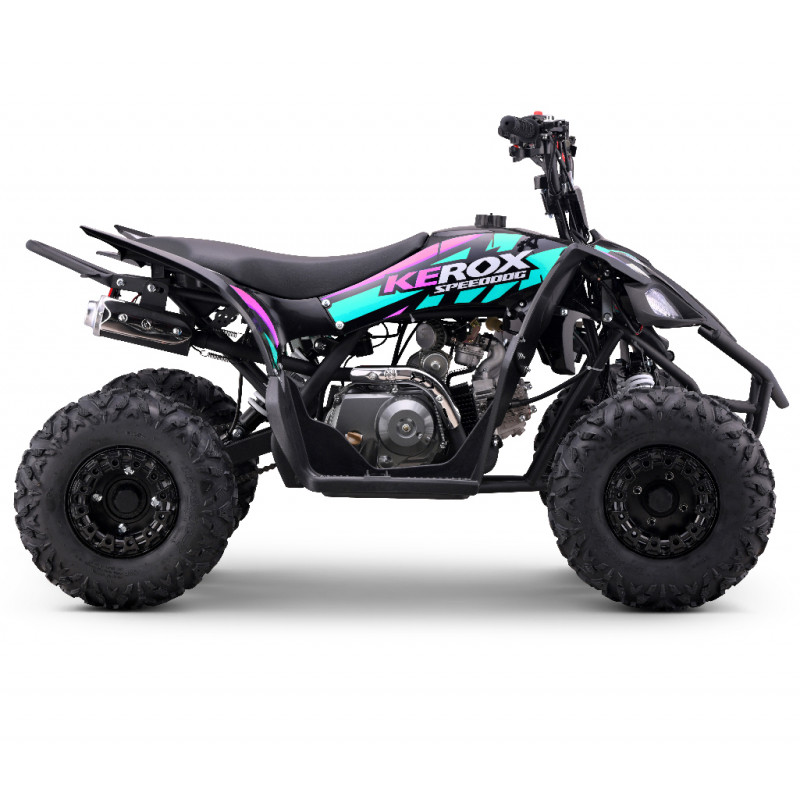 Quad 125cc enfant KEROX Speeddog ROSE-VERT TURQUOISE