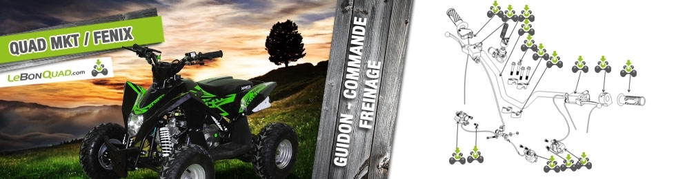 Guidon / Commande / Freinage - Quad enfant Guidon / Commande / Freinage - Quad enfant